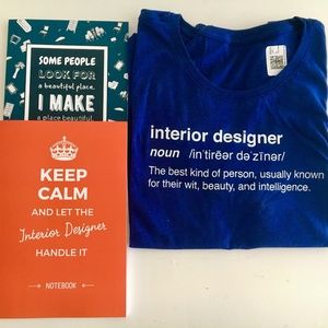 Interior Designer T-shirt & Notebooks Gift Set